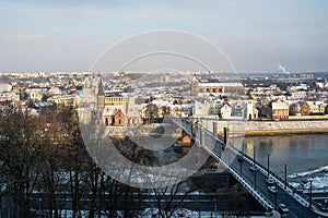 Lithuania Kaunas senamiesÄio vaizdas nuo Aleksoto apÅ¾valgos aikÅ¡telÄ—s